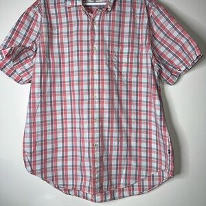 Nautica Red and Blue Plaid Men's Shirt